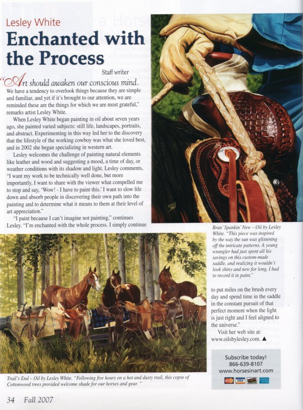 Horses In Art - Fall 2007